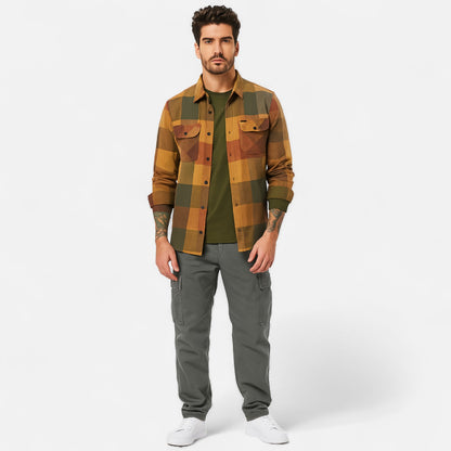 Velour Mode | Chemise Homme à Carreaux Manches Longues – Esprit Vintage, Charme Authentique