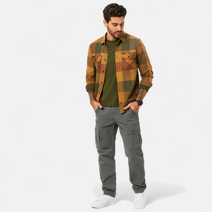 Velour Mode | Chemise Homme à Carreaux Manches Longues – Esprit Vintage, Charme Authentique