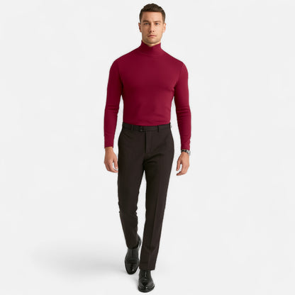 Velour Mode | Chemise Slim à Col Montant Homme – Élégance Élancée, Raffinement Moderne