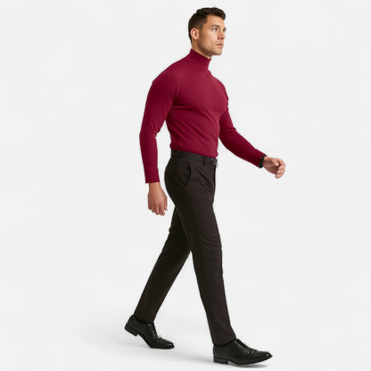 Velour Mode | Chemise Slim à Col Montant Homme – Élégance Élancée, Raffinement Moderne