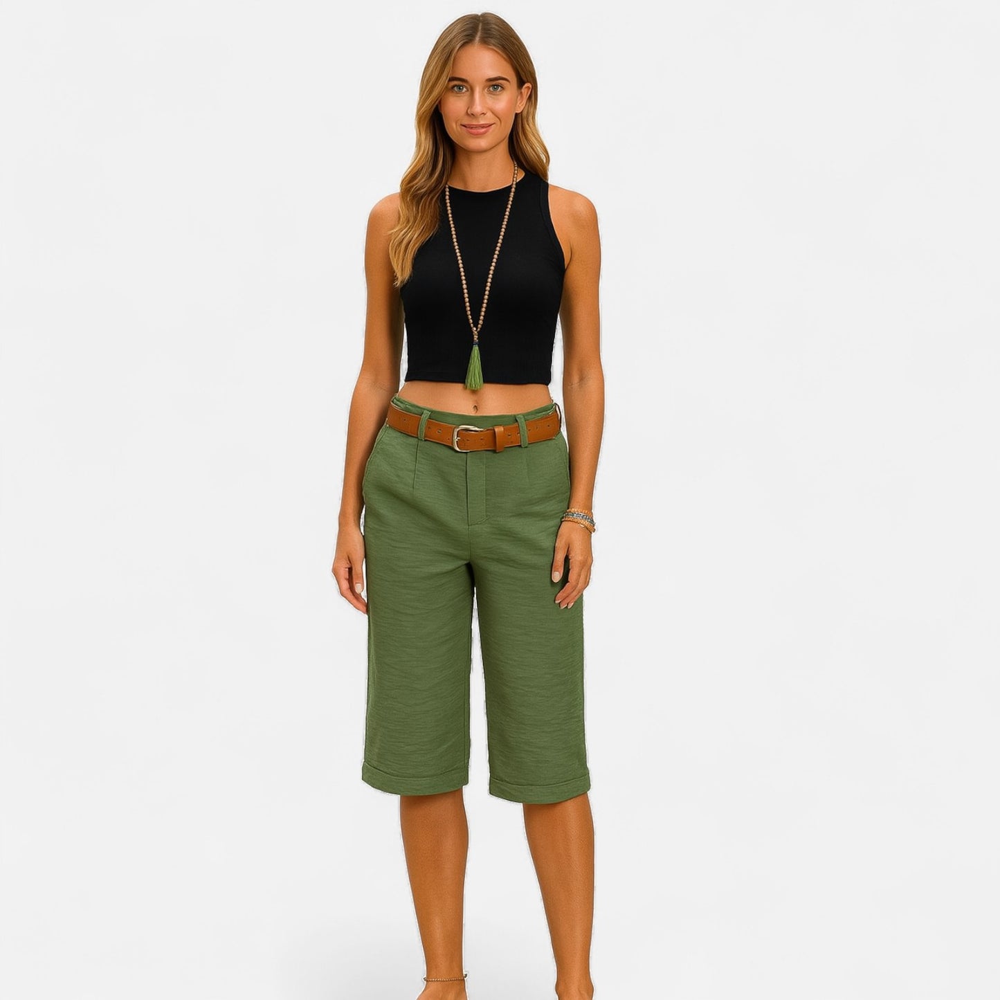 Velour Mode | Short Décontracté Femme en Coton Uni – Légèreté Naturelle, Élégance Épurée