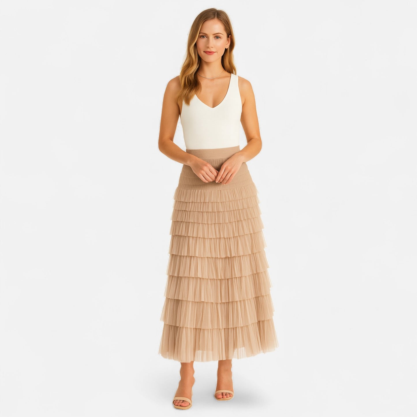 Velour Mode | Jupe Longue Femme – Élégance Flottante, Silhouette Féminine