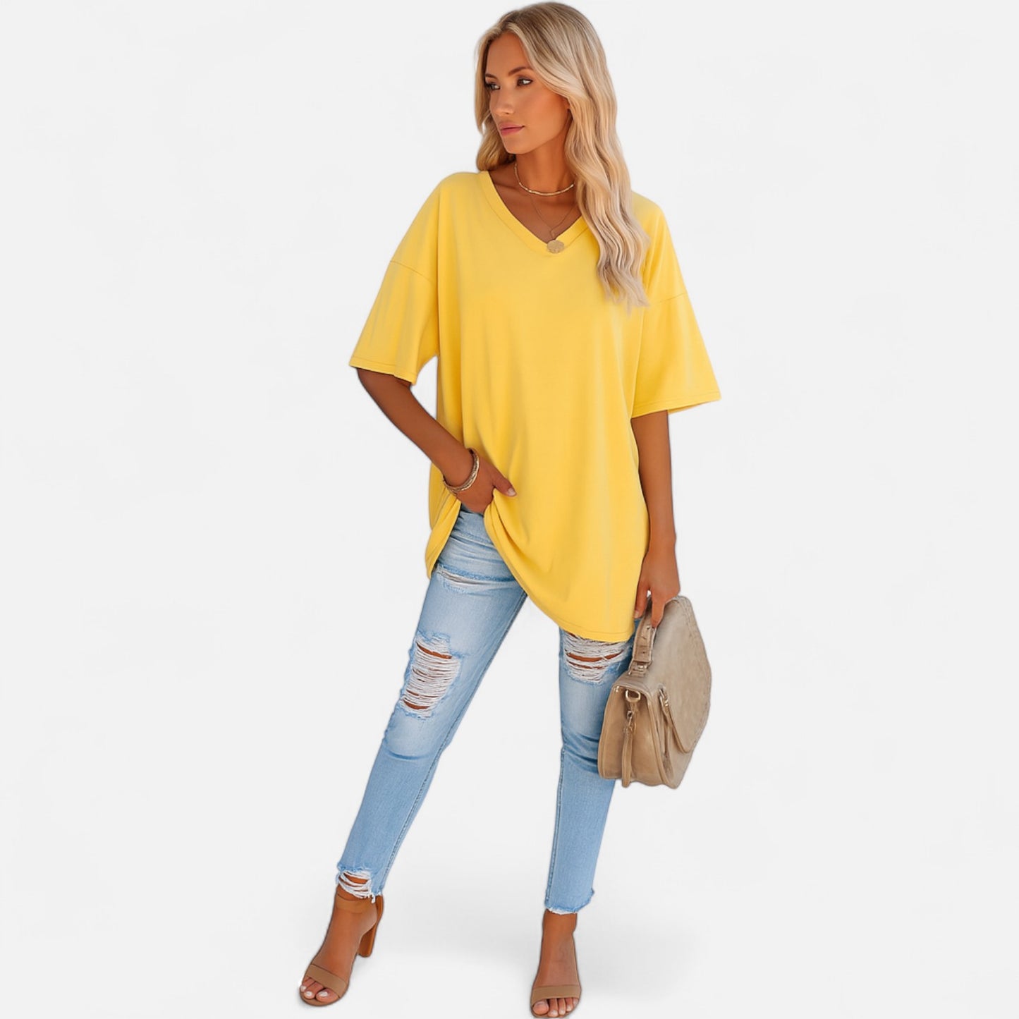 Velour Mode | Chemise Femme Épaules Tombantes en Coton – Décontraction Élégante, Confort Haut de Gamme
