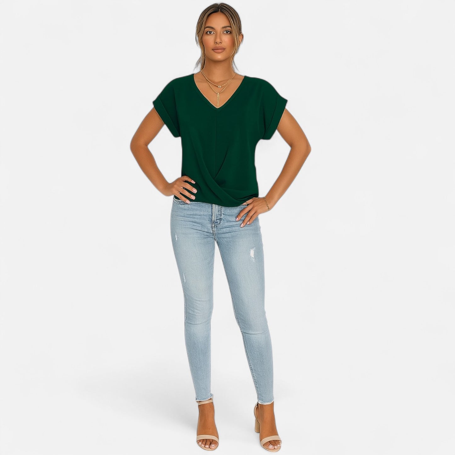 Velour Mode | Haut Femme Manches Courtes Léger – Simplicité Aérienne, Élégance Quotidienne