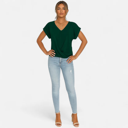 Velour Mode | Haut Femme Manches Courtes Léger – Simplicité Aérienne, Élégance Quotidienne