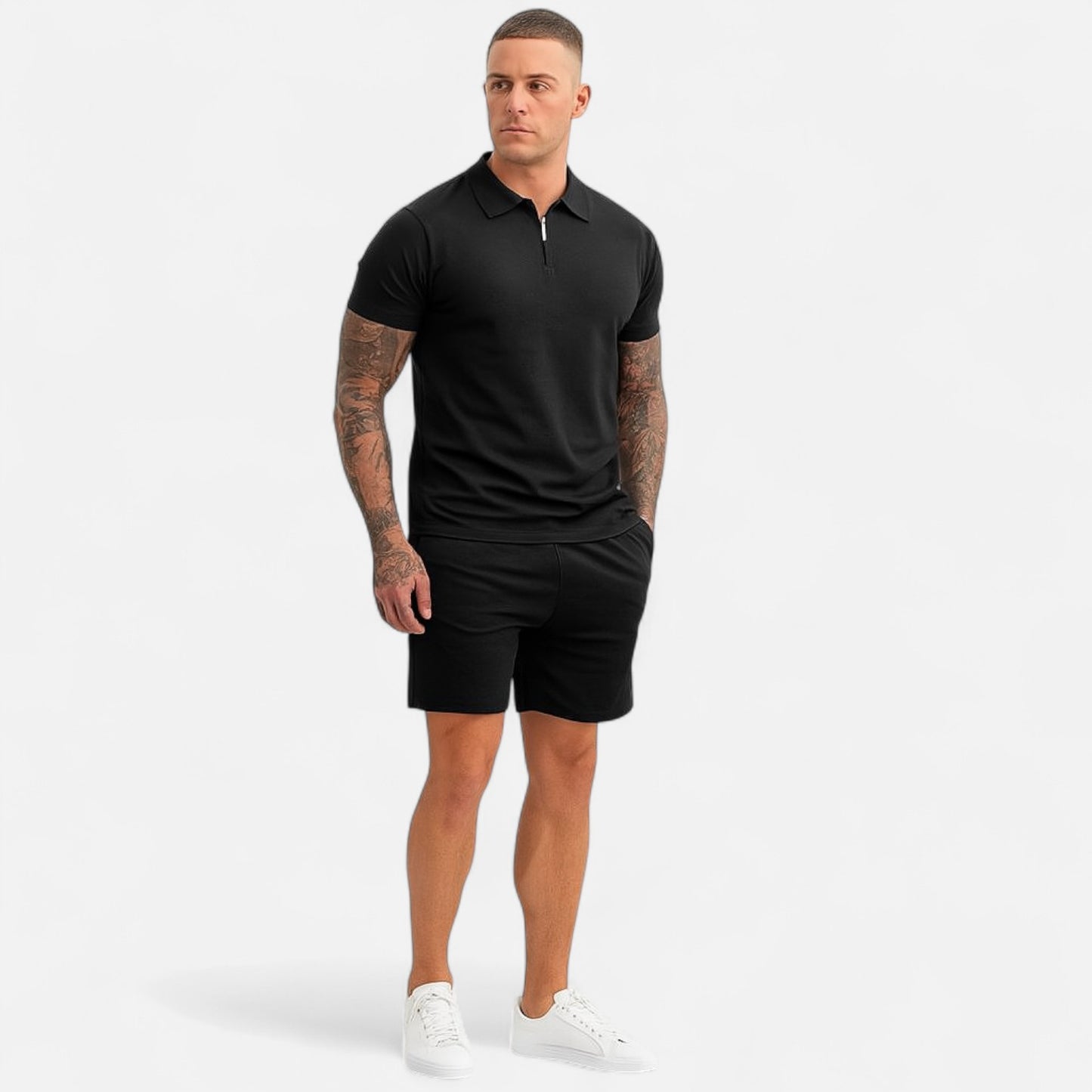 Velour Mode | Ensemble Polo et Short Homme en Coton Classique