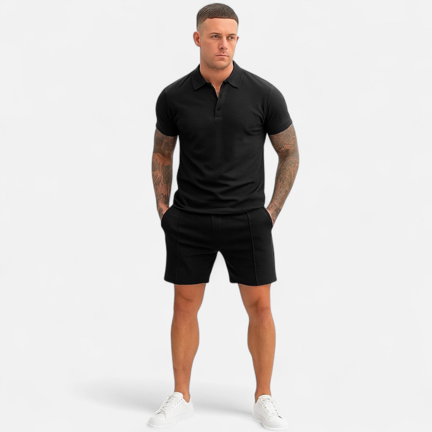 Velour Mode | Ensemble Polo et Short Homme en Coton Classique