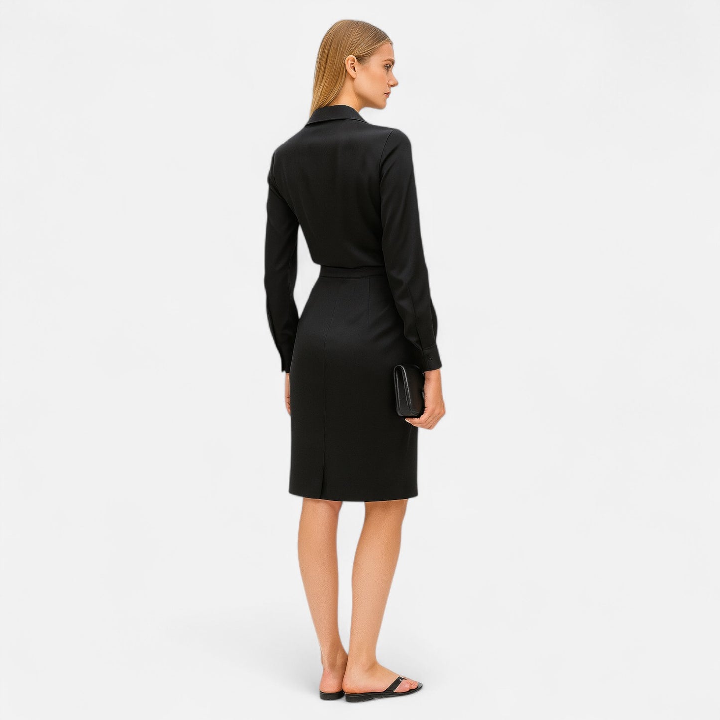 Velour Mode | Blouse Femme en Satin à Encolure Drapée – Éclat Subtil, Élégance Sculptée