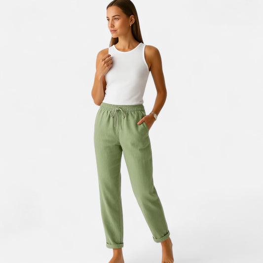 Velour Mode | Pantalon en Lin pour Femme – Légèreté et Élégance Décontractée