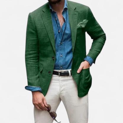 Velour Mode | Blazer en lin respirant pour homme