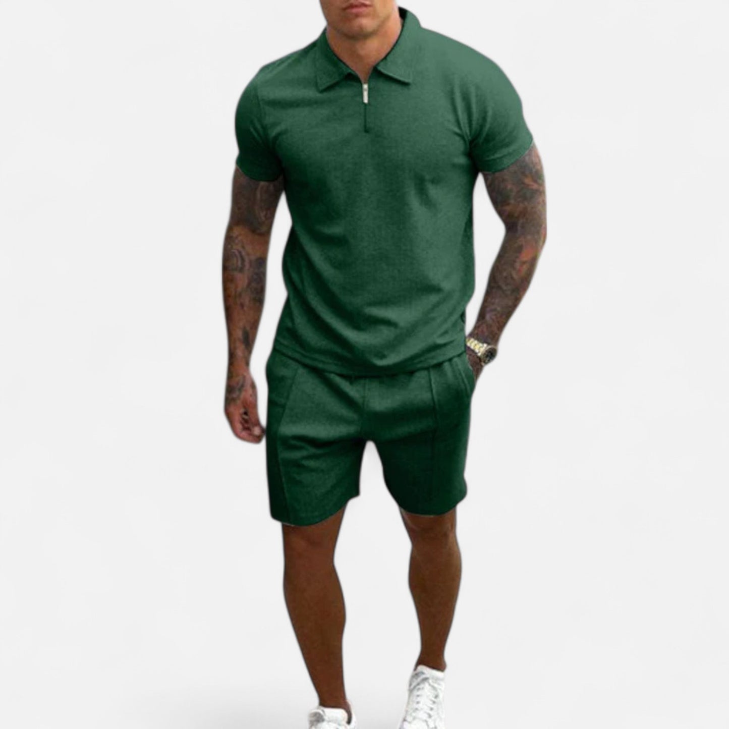 Velour Mode | Ensemble Polo et Short Homme en Coton Classique