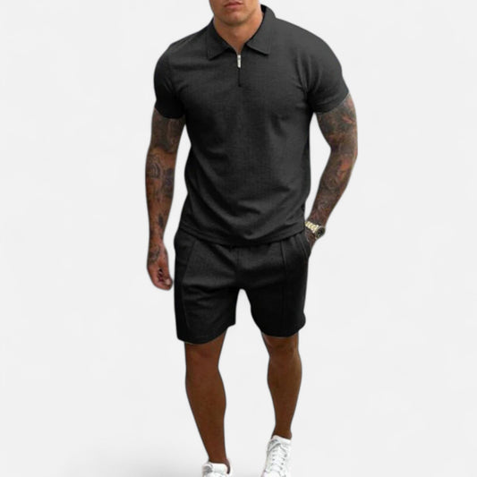 Velour Mode | Ensemble Polo et Short Homme en Coton Classique