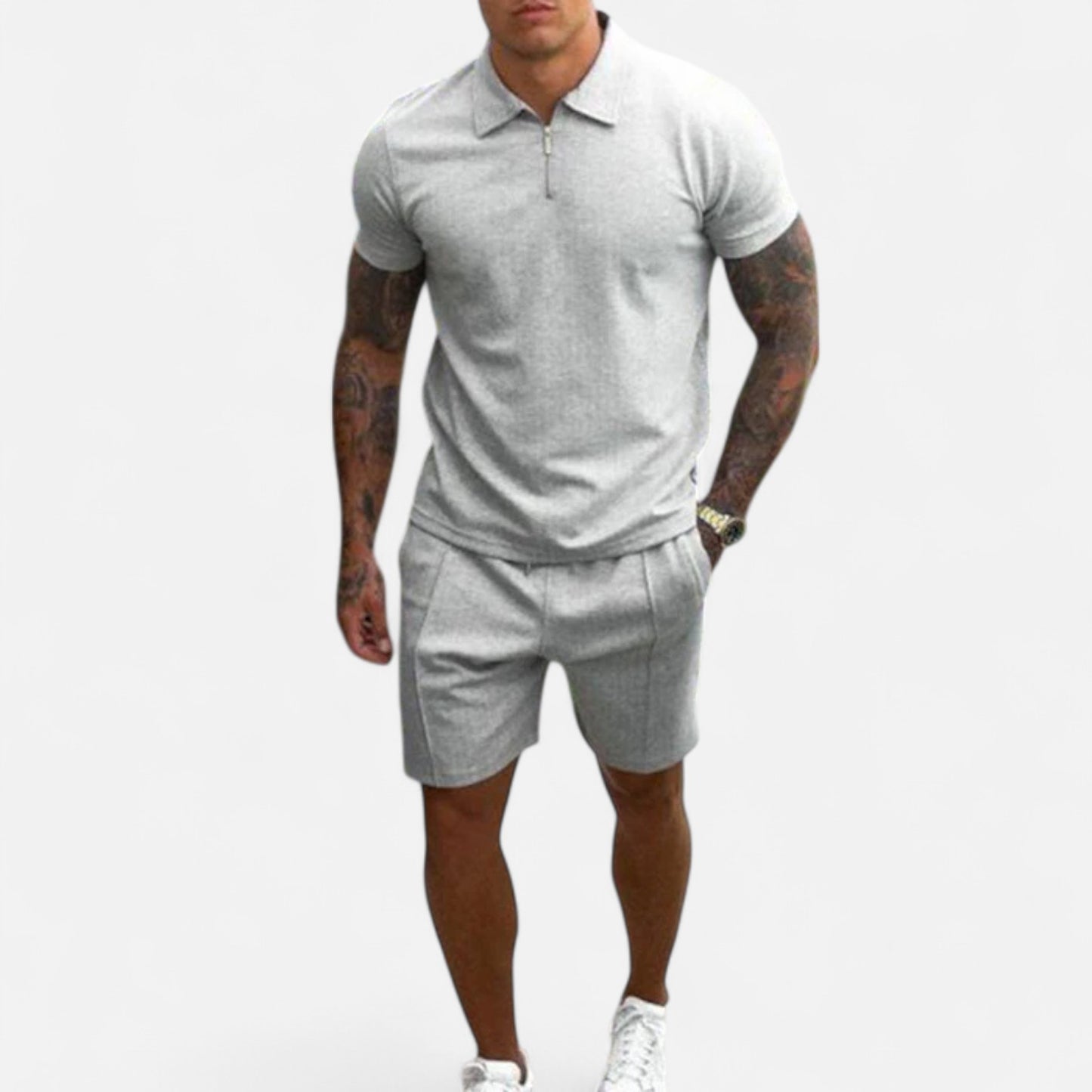 Velour Mode | Ensemble Polo et Short Homme en Coton Classique
