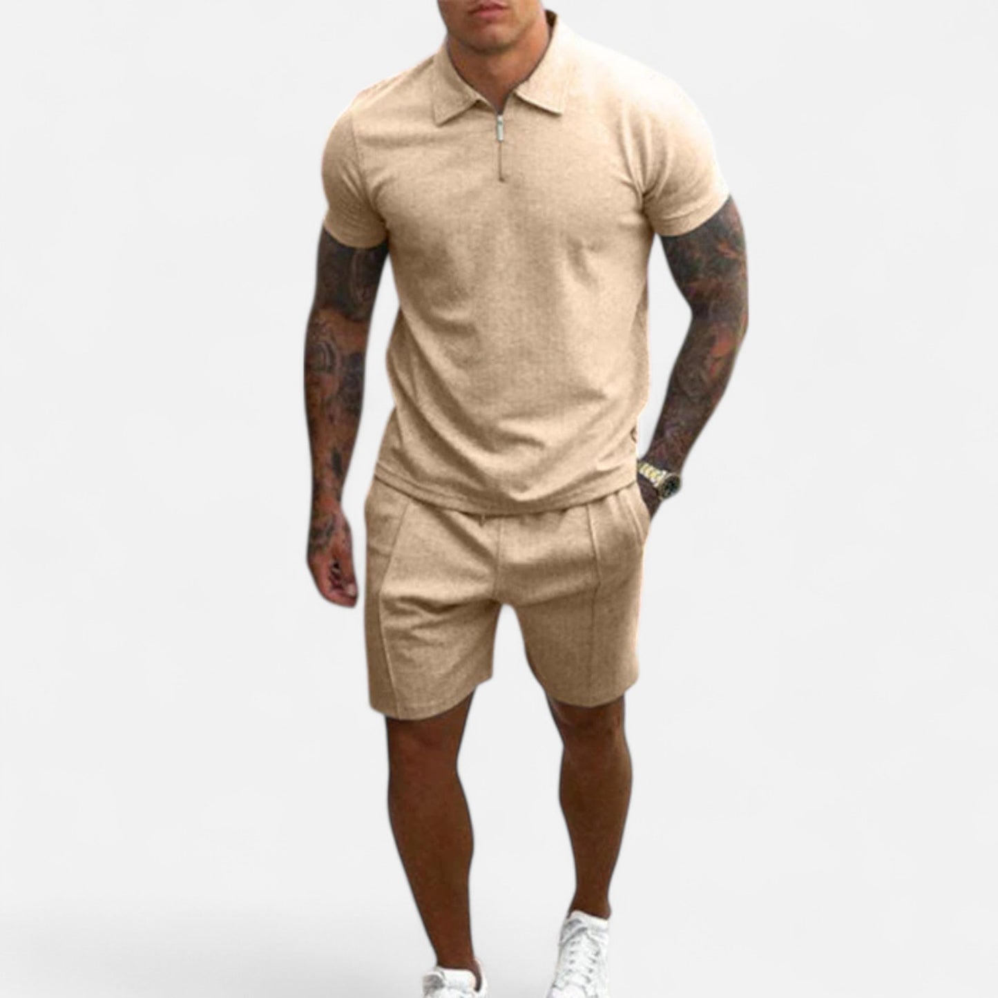 Velour Mode | Ensemble Polo et Short Homme en Coton Classique