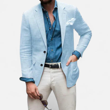 Velour Mode | Blazer en lin respirant pour homme