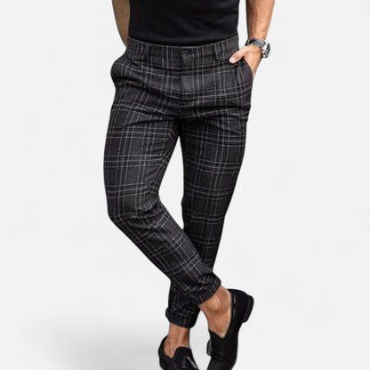 Velour Mode | Chino à carreaux élégant pour homme