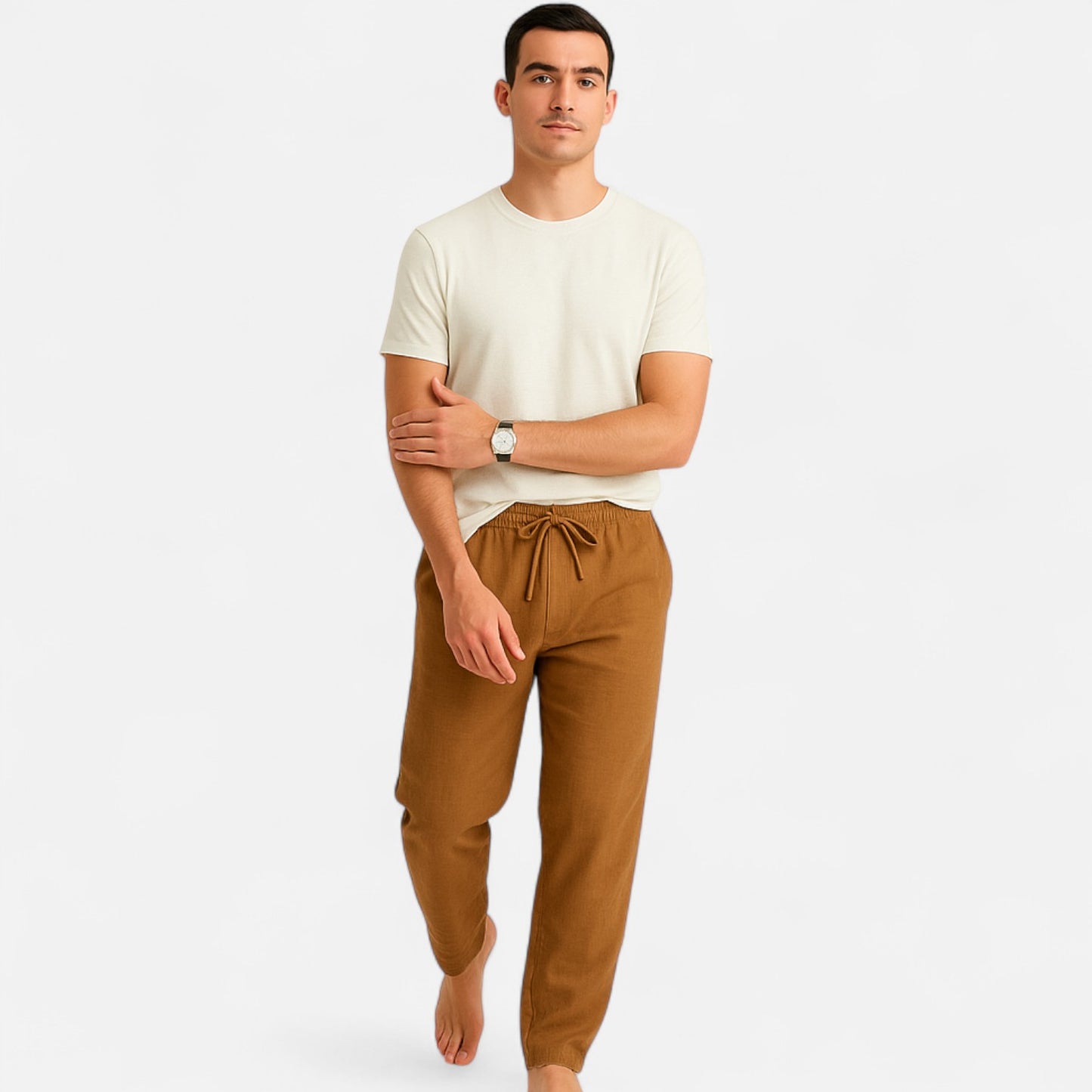 Velour Mode | Pantalon en Lin pour Homme – Légèreté Naturelle et Élégance Décontractée