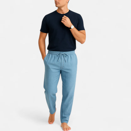 Velour Mode | Pantalon en Lin pour Homme – Légèreté Naturelle et Élégance Décontractée