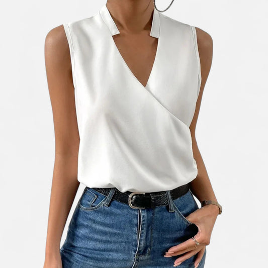 Velour Mode | Haut d'Été Femme Col V – Douceur Légère, Élégance Naturelle