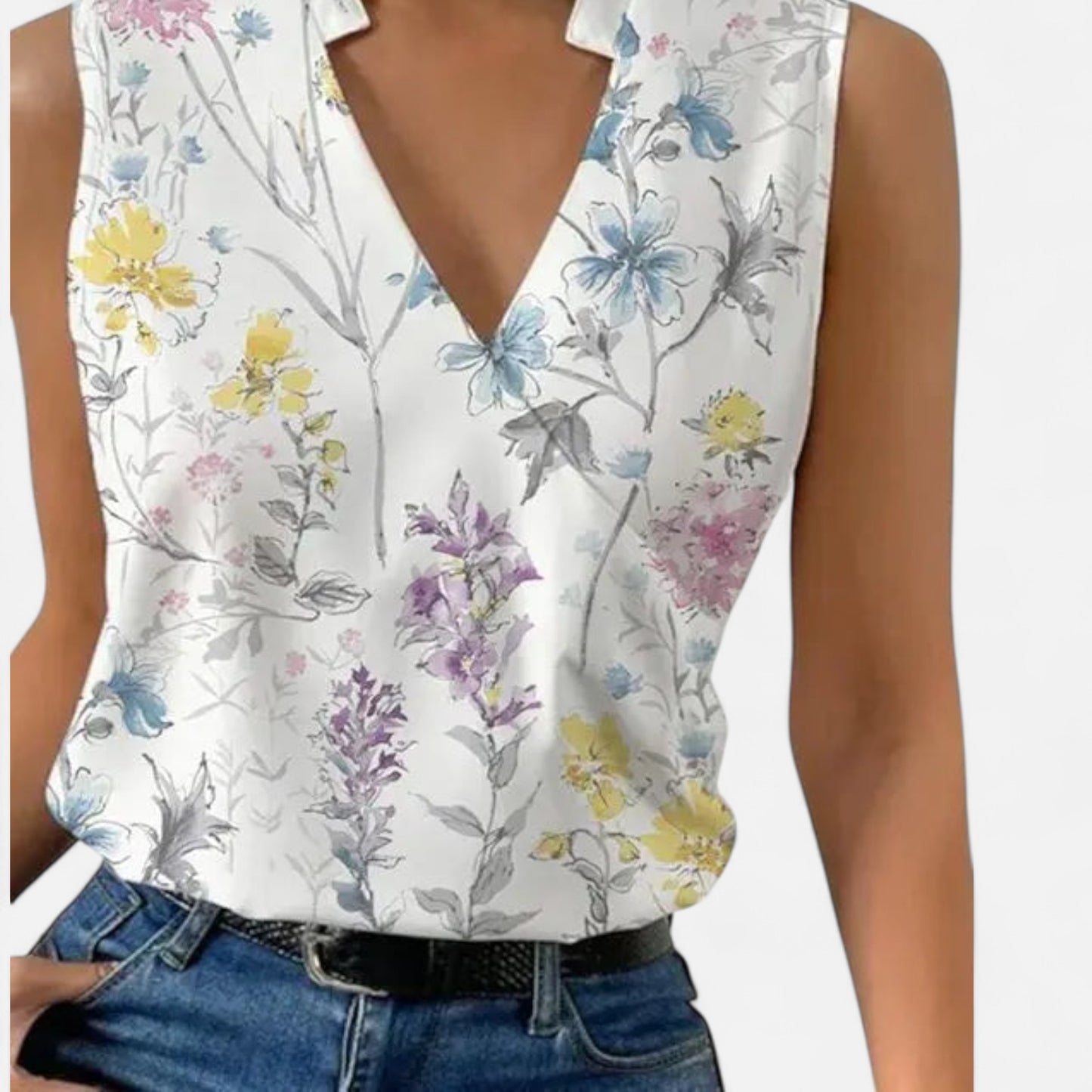 Velour Mode | Haut d'Été Femme Col V – Douceur Légère, Élégance Naturelle