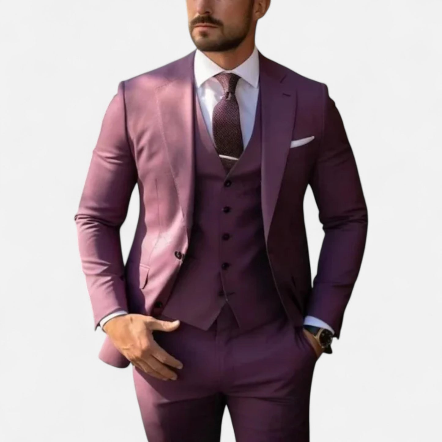 Velour Mode | Costume trois pièces élégant mariage homme