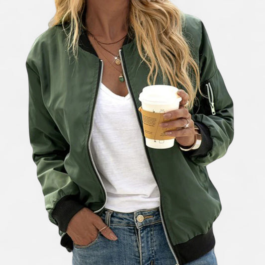 Velour Mode | Veste Bomber Femme à Manches Longues