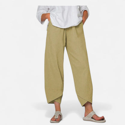 Velour Mode | Pantalon Femme en Tissu Léger – Fluidité Naturelle, Élégance Aérienne