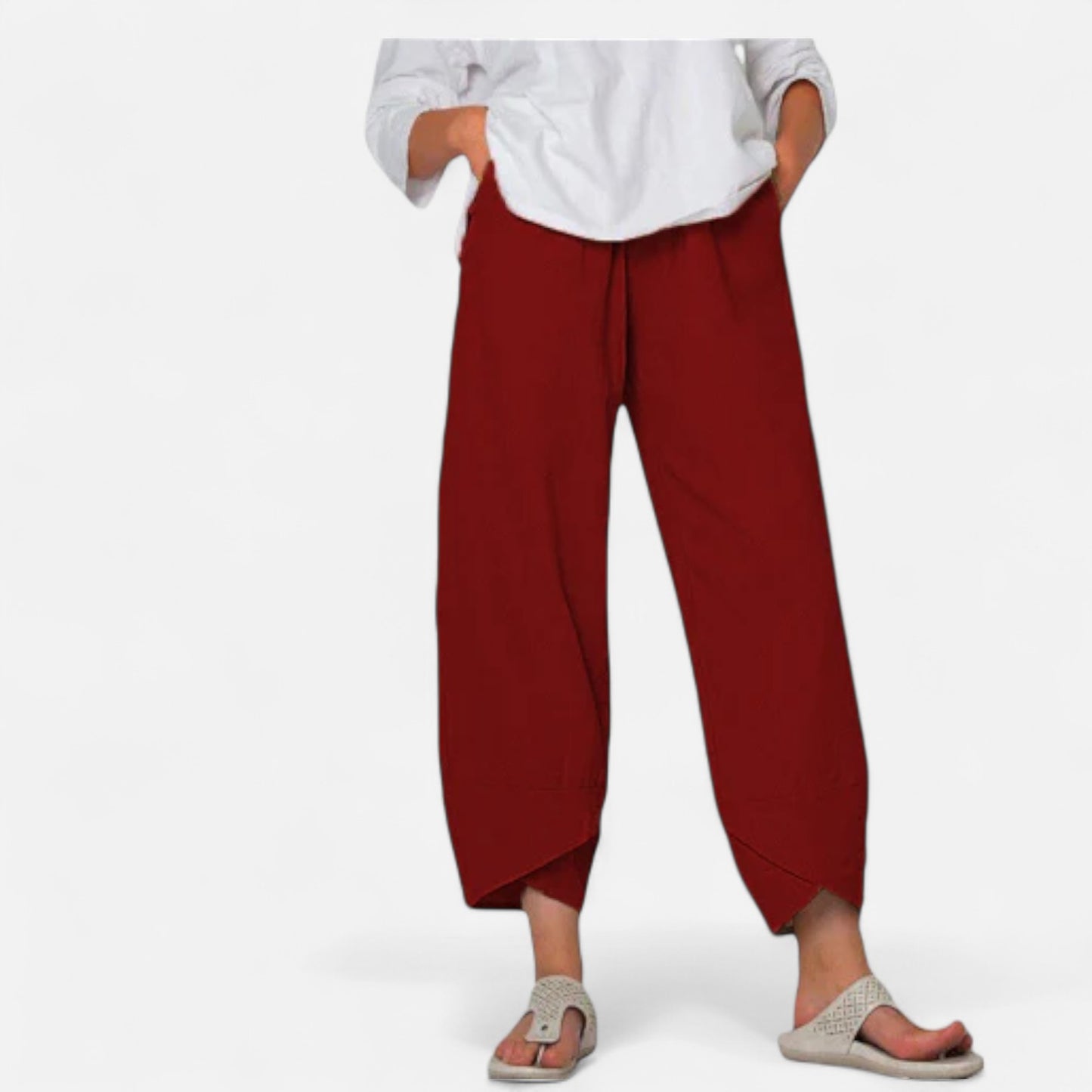 Velour Mode | Pantalon Femme en Tissu Léger – Fluidité Naturelle, Élégance Aérienne