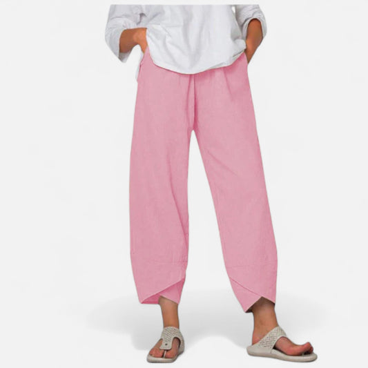 Velour Mode | Pantalon Femme en Tissu Léger – Fluidité Naturelle, Élégance Aérienne