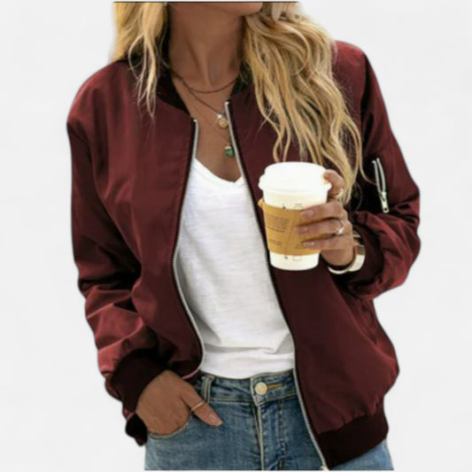 Velour Mode | Veste Bomber Femme à Manches Longues