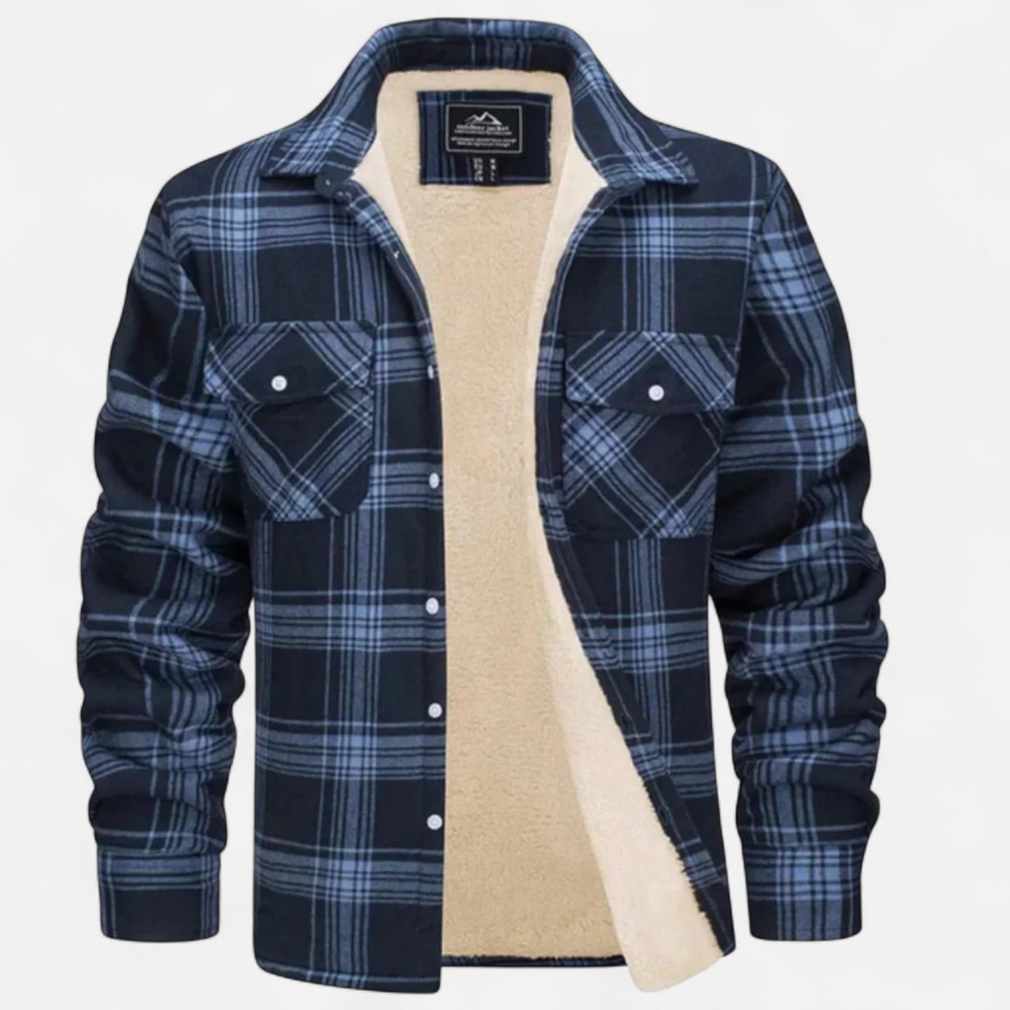 Velour Mode | Veste Femme à Carreaux avec Boutonnage et Doublure Intérieure