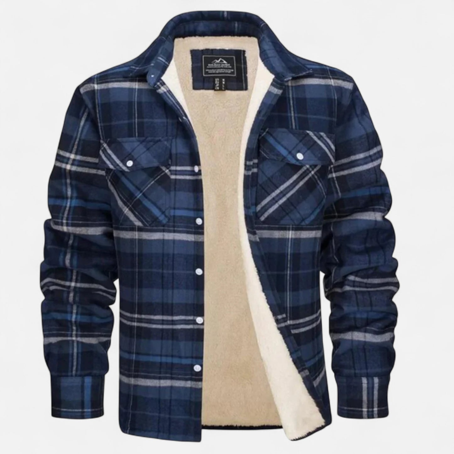 Velour Mode | Veste Femme à Carreaux avec Boutonnage et Doublure Intérieure