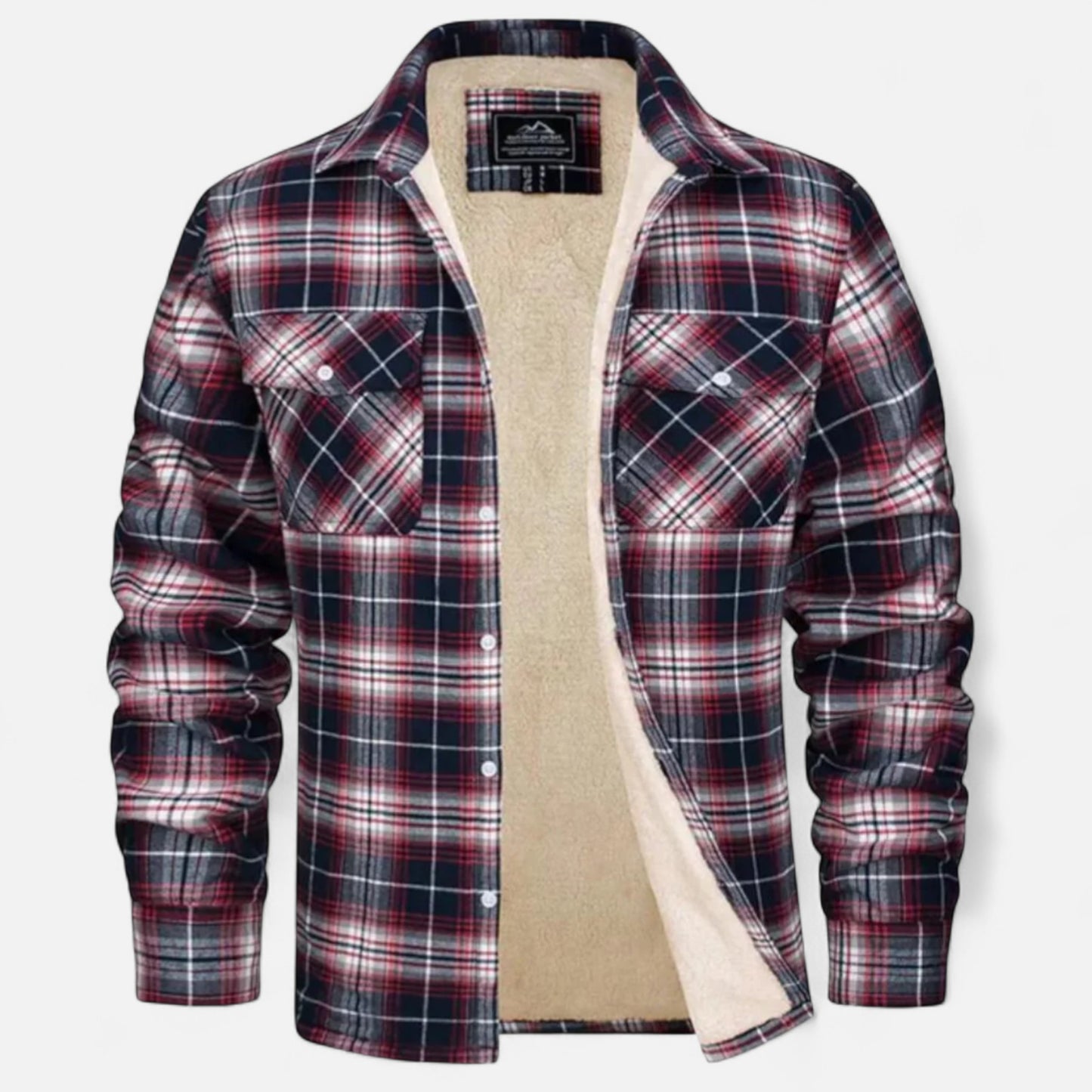 Velour Mode | Veste Femme à Carreaux avec Boutonnage et Doublure Intérieure