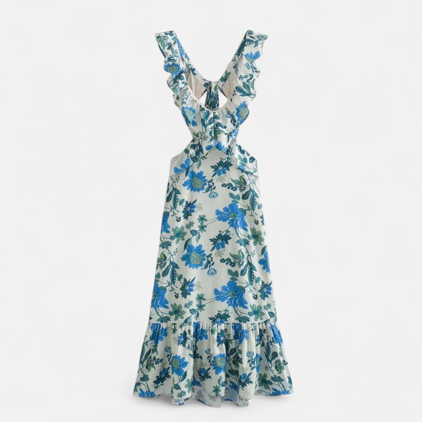 Velour Mode | Robe Longue Femme à Volants – Fluidité Élégante, Charme Intemporel