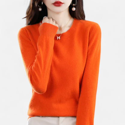 Velour Mode | Pull Femme en Cachemire à Col Rond Classique