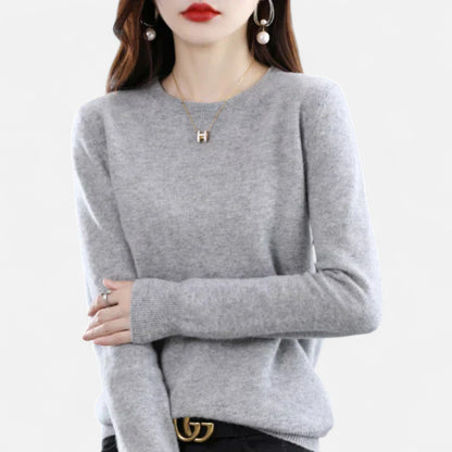 Velour Mode | Pull Femme en Cachemire à Col Rond Classique