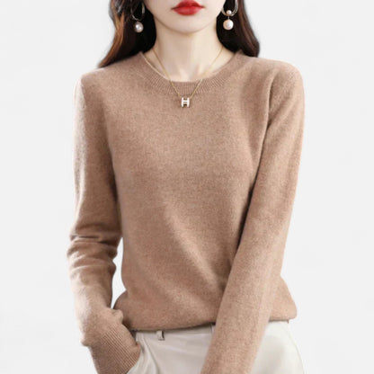 Velour Mode | Pull Femme en Cachemire à Col Rond Classique