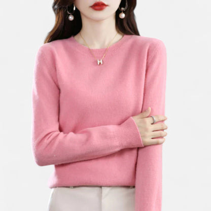 Velour Mode | Pull Femme en Cachemire à Col Rond Classique