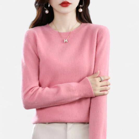 Velour Mode | Pull Femme en Cachemire à Col Rond Classique