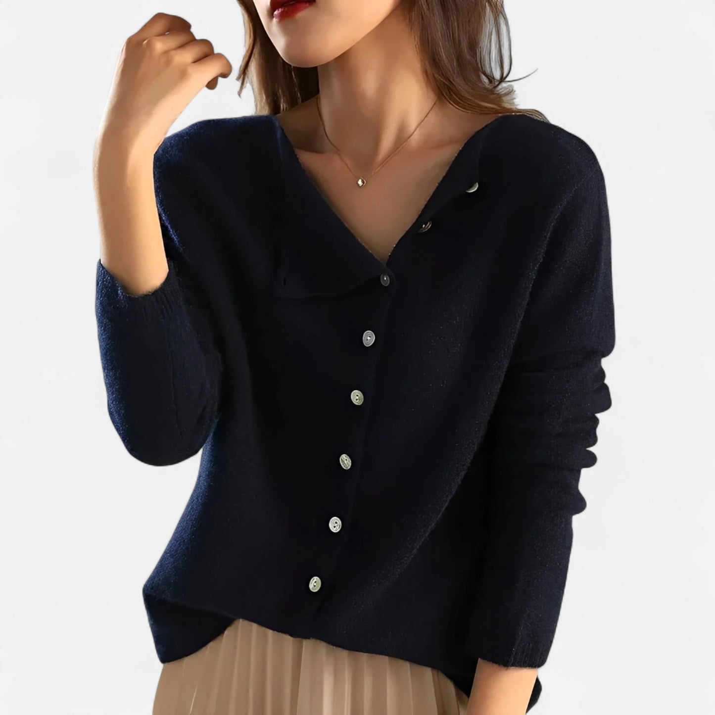 Velour Mode | Pull Élégant Femme en Maille Fine Structurée