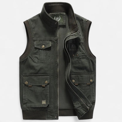 Velour Mode | Gilet Homme Multi-Poches Style Vintage – Fonctionnalité Authentique, Esprit Héritage