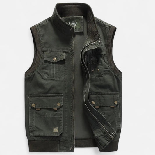 Velour Mode | Gilet Homme Multi-Poches Style Vintage – Fonctionnalité Authentique, Esprit Héritage