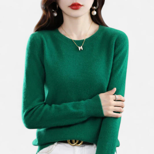 Velour Mode | Pull Femme en Cachemire à Col Rond Classique