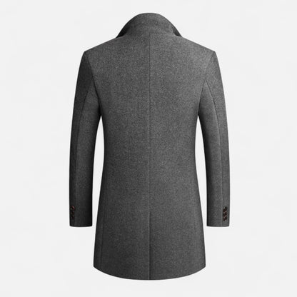 Velour Mode | Manteau Long Homme à Boutonnage Classique et Revers Crantés