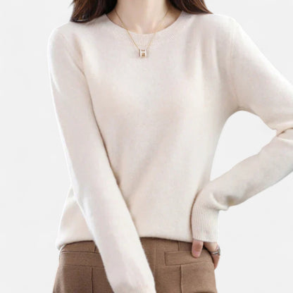 Velour Mode | Pull Femme en Cachemire à Col Rond Classique