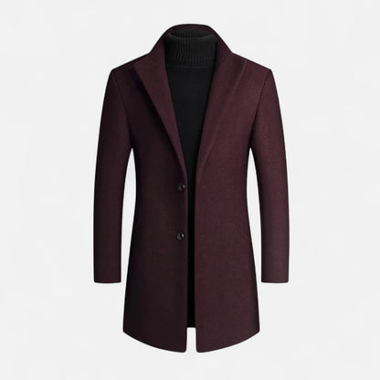 Velour Mode | Manteau Long Homme à Boutonnage Classique et Revers Crantés
