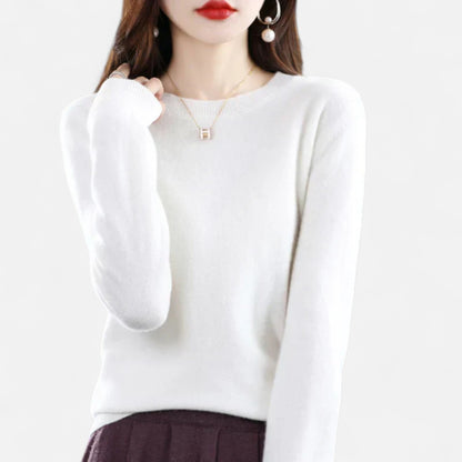 Velour Mode | Pull Femme en Cachemire à Col Rond Classique