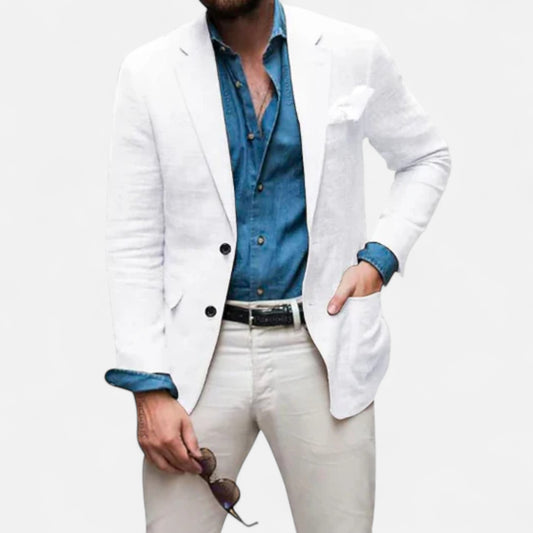 Velour Mode | Blazer en lin respirant pour homme
