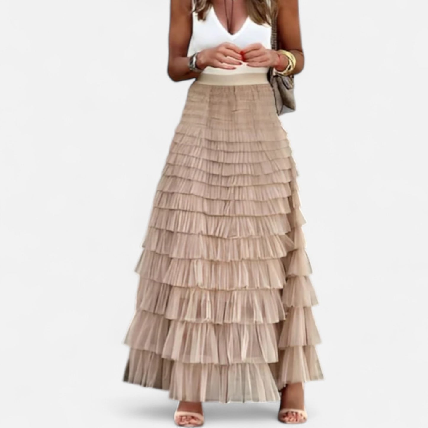 Velour Mode | Jupe Longue Femme – Élégance Flottante, Silhouette Féminine