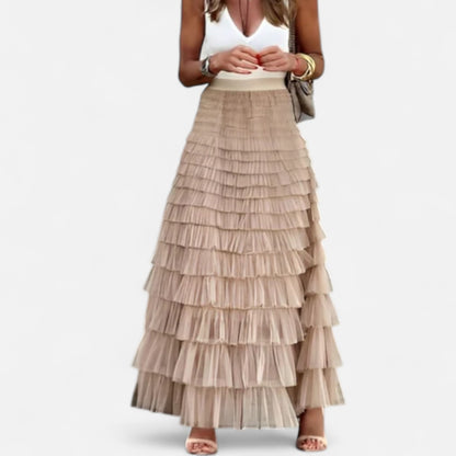 Velour Mode | Jupe Longue Femme – Élégance Flottante, Silhouette Féminine